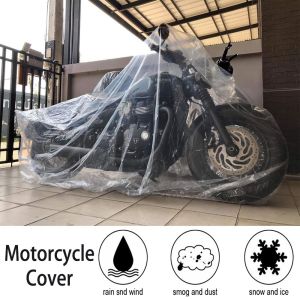 AUTOFun Motorcycle Cover Tough Plastic Thick Durable Elastic Bike Cover
