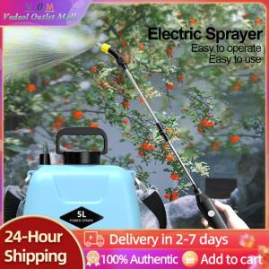 【Outlet】Rechargeable Electric Handheld Sprayer 5L with Telescopic Handle and 2 Spray Modes for Garden Lawn and Household Cleaning
