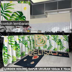 Gorden Kolong Dapur Minimalis Uk 100 x 70 cm + Bonus Tali