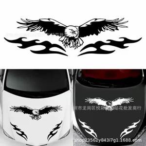 AEY-296 Eagle spreading its wings totem sticker flame hood sticker Car hood stickers body stickers decorative decals
