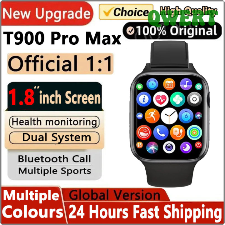 QWERT สมาร์ทวอทช์2024 Neue T900 Pro Series Max,8นาฬิกา1,8 Zoll ระบบ ...