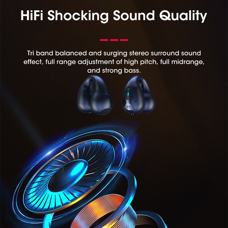 2024 For Ambie Sound Earcuffs TWS Earbuds Wireless Earphones Bluetooth 5.3 Headphone HiFi Stereo Sports Waterproof Earhook Mic_voghion.com