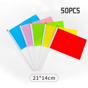 50pcs/set 14*21cm Mini Flags Small Square Flag Handheld Square Flags Multicolor
