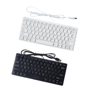 Wireds USB Mini Keyboards 78 Key Thin Design for Desktop Laptop PC Ergonomic and Portable