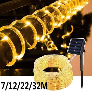 Outdoor Solar String Tube Lights: Waterproof Rope Holiday Party Decor