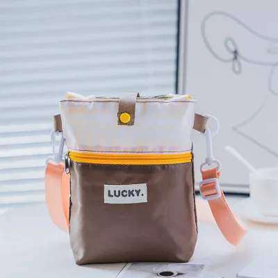 Túi giữ nhiệt đựng bình nước dễ thương có dây đeo điều chỉnh và ngăn kéo tiện lợi