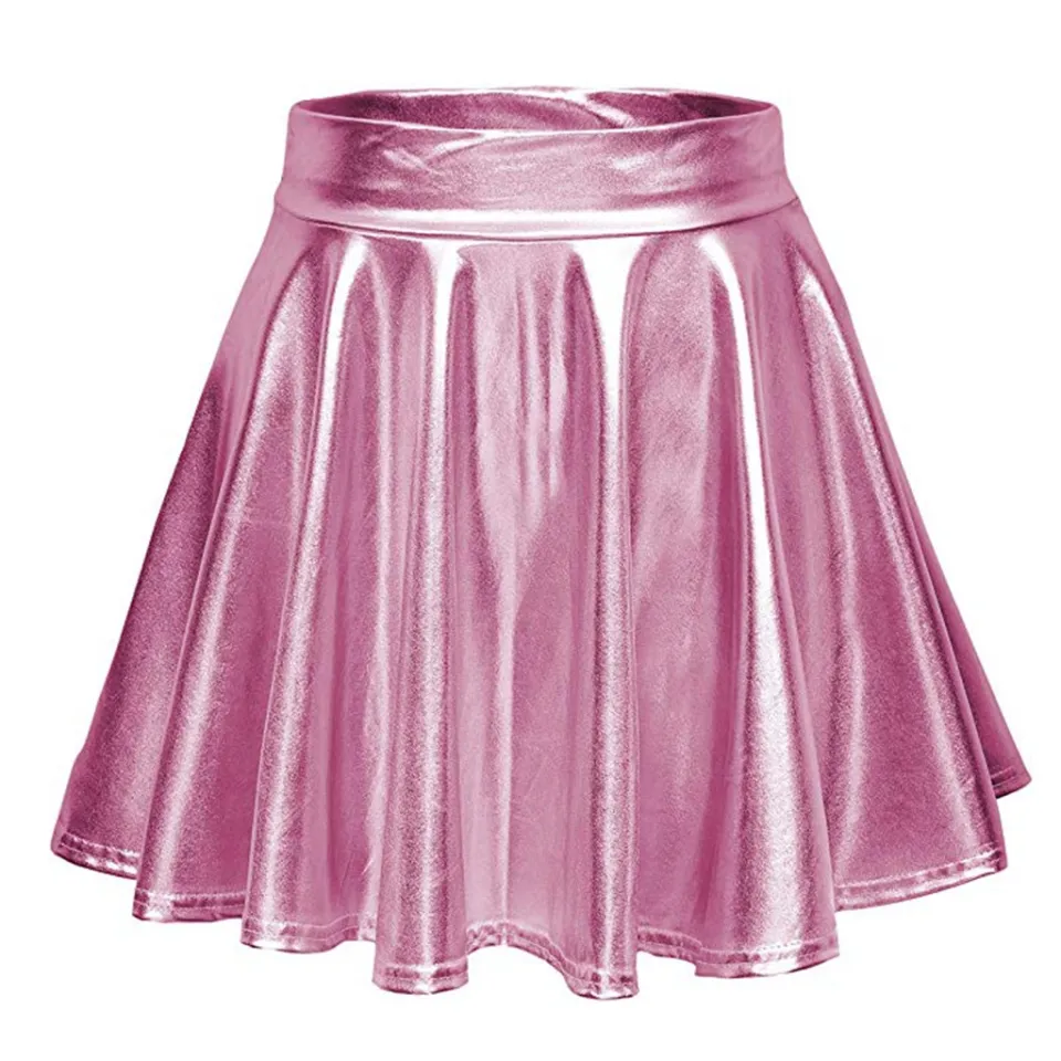 Metallic pleated shop skirt 80