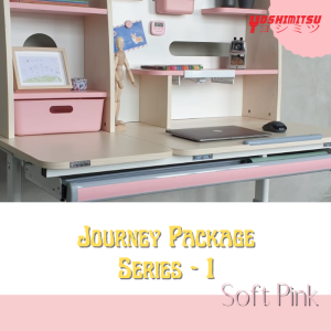 paket adjustable desk with book shelf ergonomic chair kursi meja anak YOSHIMITSU JOURNEY ERGONOMIC MEJA KURSI GAMBAR KIDS CHILD