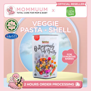 Little Nuur Veggie Pasta Shell (100g) - Baby Pasta 8m+ (No Salt Sugar & Preservatives)
