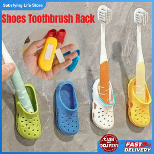 Wall Mounted Ins Toothbrush Storage Rack Creative Hole Shoe Toothbrush Holder Bathroom Toothpaste Organizer Shelf