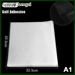 Ginca 50ชิ้น12นิ้วไวนิลใสแผ่นป้องกัน LP ไวนิลถุงกาวในตัวปลอกพลาสติกด้านนอกสำหรับใส่ซีดีเทปป้องกันแขนเสื้อ