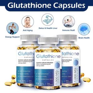 Omilay Glutathione Collagen Glow Capsules Powerful Antioxidant Beauty Supplement Block Melanin Reduce Skin Dullness Restore Radiant Glowing Complexion Daily Anti-Aging Skin Brightening Oral Capsules for Women