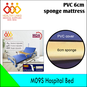 [Same Day Delivery] Hospital Bed 3 Function Electrical (M09) + Mattress + Dining Table + IV Pole