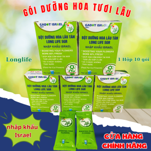 Gói Dưỡng Hoa Tươi Lâu Longlife Israel 5gr Giữ Hoa Tươi Gấp 2 Lần 14 Ngày Không Thay Nước Gói 5gr pha 0.5L nước dùng cho 1 bình hoa