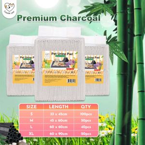 CASSIEL-PET Carbon Fiber Training Pad / Pee Pad / Urine Pad / Bamboo Charcoal Pad / Potty Training Pad