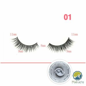 Makayo ขนตาปลอม 3 D แบบมืออาชีพ มีกาวในตัว  พร้อมกาวรีฟิล false eyelashes