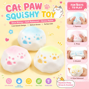 Cat Paw Squishy Slow Rising Soft Rebound Stress Relief Fidget Sensory Toy Kawaii Desk Gift