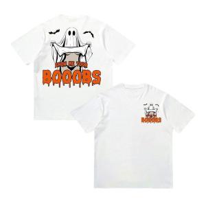 Casual Original Halloween Gift Ghost Printed T-Shirt Cotton MenS And WomenS Short Sleeve Tops