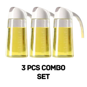 630ml Cooking Oil Bottle Dispenser Seasoning Glass Jar Sauce Storage Kitchen Oil Bottle Glass Salt Jar