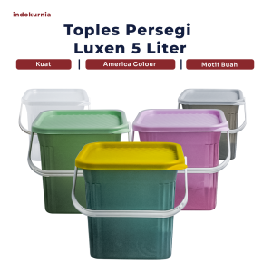Indokurnia Toples Persegi Luxen 5 Liter American Colour
