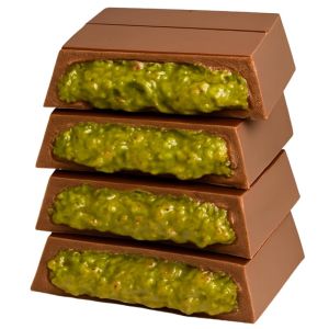 Gulluoglu Dubai Chocolate Kunafa Pistachio - (The Original) 3.4 oz - 95 gr (Pack of 1) daily fresh shipment Ideal Gift for all Occasions Gulluoglu Kunafa Dubai Chocolate Bar Pistaciho