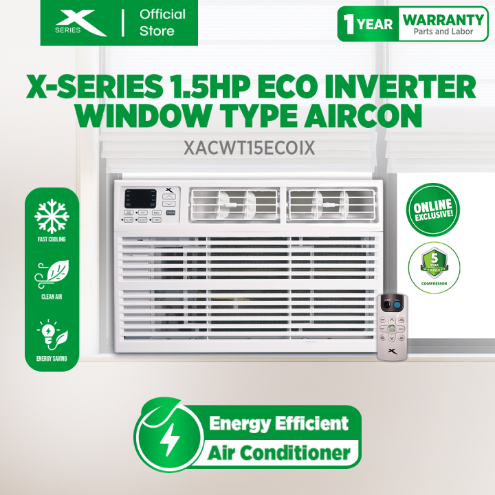 Xtreme/X-SERIES 1.5HP Eco Inverter Window Type Aircon with 4 Cooling ...