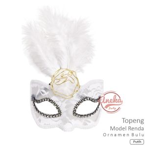 Topeng Pesta Ornamen Bulu / Mask Party Halloween / Masquerade Mask Party / Topeng Party Cosplay