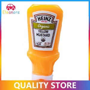 [Eleanor] 4 cái Dollhouse thu nhỏ nước sốt dâu tây mứt Jar nhà bếp phụ kiện thực phẩm cho búp bê nhà trang trí trẻ em Đồ chơi Quà tặng