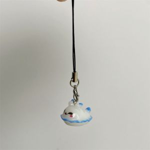 SEJUE4373 สัตว์ทะเลทะเล โซ่โทรศัพท์ปลา ปลาฉลามสีน้ำเงิน กระต่ายทะเล พวงกุญแจฉลามเยลลี่ อุปกรณ์เสริมโทรศัพท์ วาฬสีดำ สายคล้องโทรศัพท์ ของขวัญเครื่องประดับเล็กๆน้อยๆ