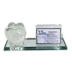 1Pcs Tooth Crystal Business Card Holder Dental Desktop Decoration Dental Clinic Decorations Opening Gifts Dental Gifts