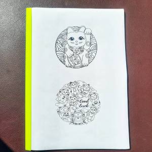 แบบสักลาย ลายลายแมวกวัก เเทดทูรอยสัก 1 ชุดมี 40 แผ่น (ไม่ใช่สติ๊กเกอร์) กระดาษขนาด A4