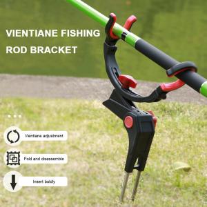 Durable Fish Rod Stand with Foldable Universal Holder for Sea Lake Freshwater and Saltwater Fishing