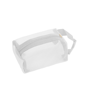 Portable Hangable Nylon Mesh Transparent Cosmetic Bag with Zip Travel Multipurpose Toiletries Storage Pouch Raya Ramadan Hadiah Cantik Beg Kosmetik Lutsinar Lutsinar Jalinan Nilon Mudah Alih dengan Beg Penyimpanan Peralatan Mandi Serbaguna Zip Perjalanan