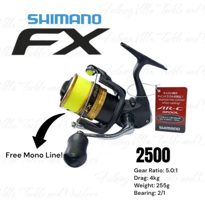 Shimano FX With Free Mono Line Spinning Reel - High Quality Fishing Reel