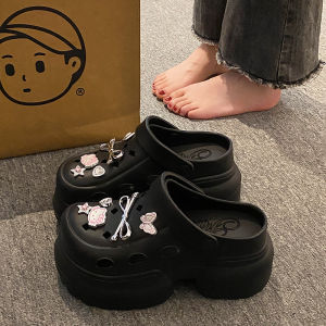 [Free Shipping] 10.0cm high-heeled platform clogs for women summer outdoor wear height-increasing non-slip and odor-resistant beach sandals for women