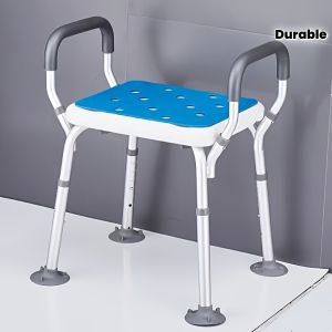 EVA Non-slip Bath Chair with Non-slip Safety Shower Stool Suitable for The Elderly Disabled and Pregnant Women -Durable and Comfortable Bathroom Accessories (stool Not Included) Modern Bathroom Support Seat Sturdy Structure