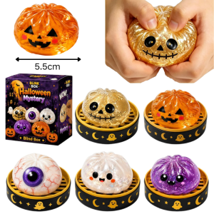 Cute Halloween Ghost Bun Squishies – Slow Rising Mochi Fidget Toy for Stress Relief & Anxiety Fun Gift for Kids Adults Party Favors