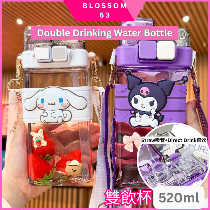 520ml Kuromi Bottle Kids Water Bottle Hello Kitty Melody Cinamoroll ...