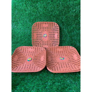 [12pcs] Eriko Piring Makan Coklat Kotak Rotan Anyam Eriko Plastik