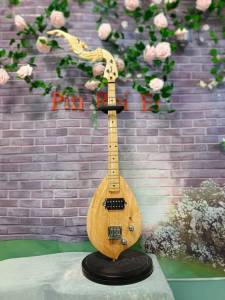 พิณไฟฟ้าไม้เมเปิ้ลทั้งตัว รุ่นบอดี้แบบขอบเหลี่ยม 3 สาย 15 เฟรต อะไหล่ชุดสีเงิน 1 PU คุณภาพสูง