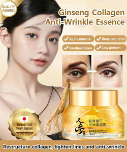 50g Krim Anti Penuaan Kolagen Ginseng Krim Anti Kerut Menghilangkan Garis Halus dan Kerutan Krim Anti Kerut Ekstrak Ginseng dan Serum Kolagen Melembapkan