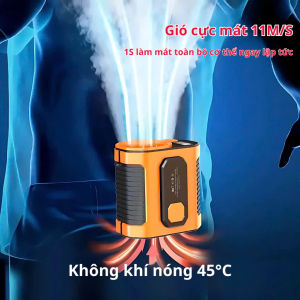 Quạt đeo thắt lưng pin 10000mah quạt treo eo 10 cấp độ gió quạt điều hoà đeo hông đeo cổ thắt lưng dùng 10h