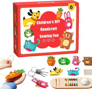 【MY STOCK】Kid Sewing Craft Kit Make Your Own Stuffed Animal Kit Kid Sewing Kit Doll Making Kit Supplies For Boys Girls Kids Educational Toys Learn To Sew