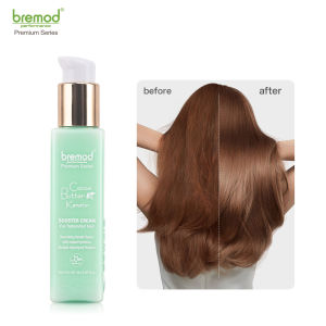 Bremod Premium Booster Cream For Rebonded Hair Cocoa Butter Keratin Repair Nourish Hydration BR-H063