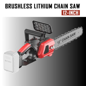 12/16 "electric chain saw Rechargeable lithium chainsaw Fruit tree garden logging saw Handheld chainsaw  2 Battery