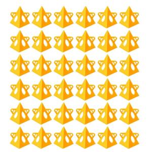 38Pcs Pyramid Triangle Sprays Coating Wooden Support Bracket Feet Plastic Tapered Woodworker Accessories