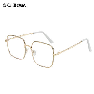 OQ BOGA Kính Máy Tính Gọng Vuông Chống Bức Xạ Ánh Sáng Xanh Cho Nam Nữ 4 Màu Kính Mắt Toàn Viền Kim Loại Thời Trang Bảo Vệ Mắt Cho Nam Nữ