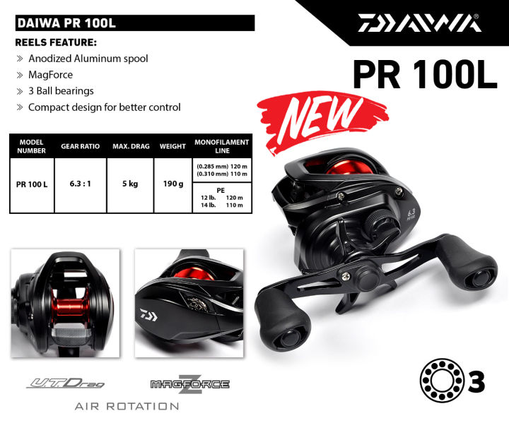 Daiwa PR 100 Bait Casting Reel PR 100L (Left Handle)