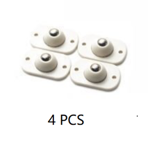 4 Counts Paste Type Universal 360 Degree Rotation Stainless Steel Stick On Self Adhesive Swivel Casters Pulleys Rollers Wheels