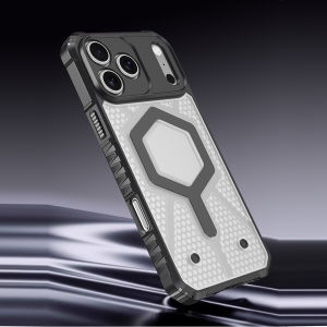Armor Shockproof Transparent Heavy Duty Magnetic Case For iPhone 17 16 15 14 13 11 Pro Max Plus For Magsafe Wireless Charge Capa